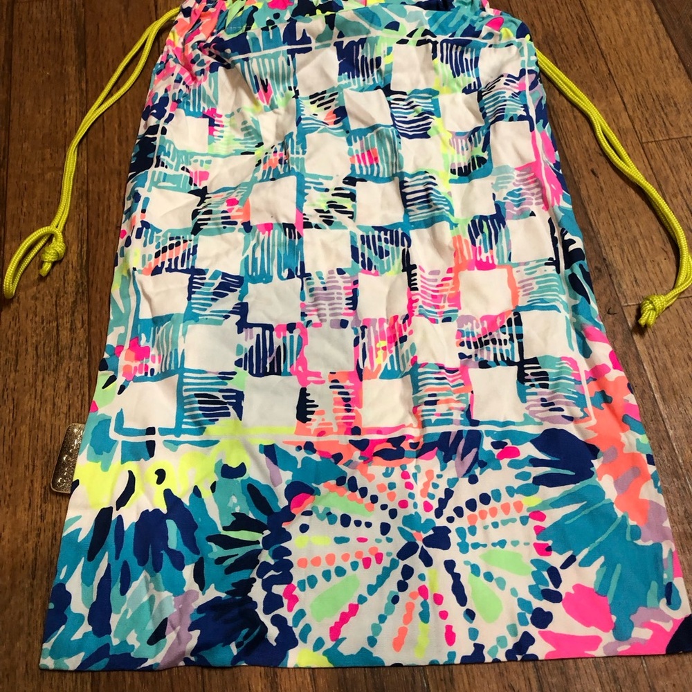 Lilly Pulitzer Multicolor Drawstring Beach Tote Bag - Picture 3 of 6